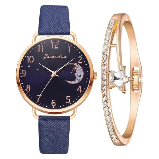 Moon Numbers Bracelet Watches Set GLR SHOPPING