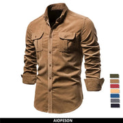 Men's Business Casual Corduroy Shirt GLR SHOPPING