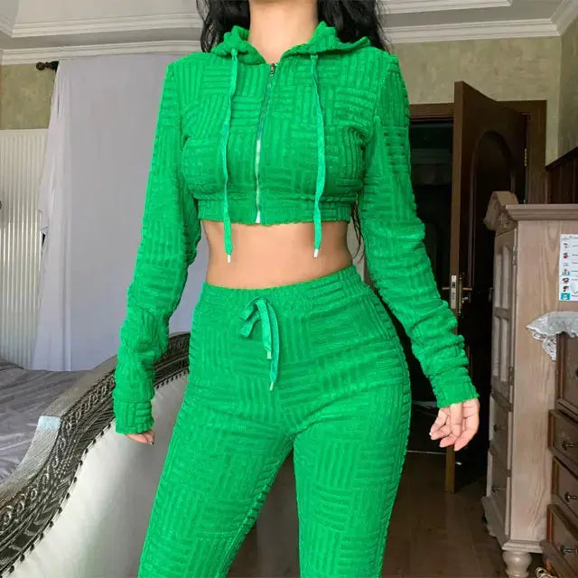 Waffle Tracksuit Set GLR SHOPPING