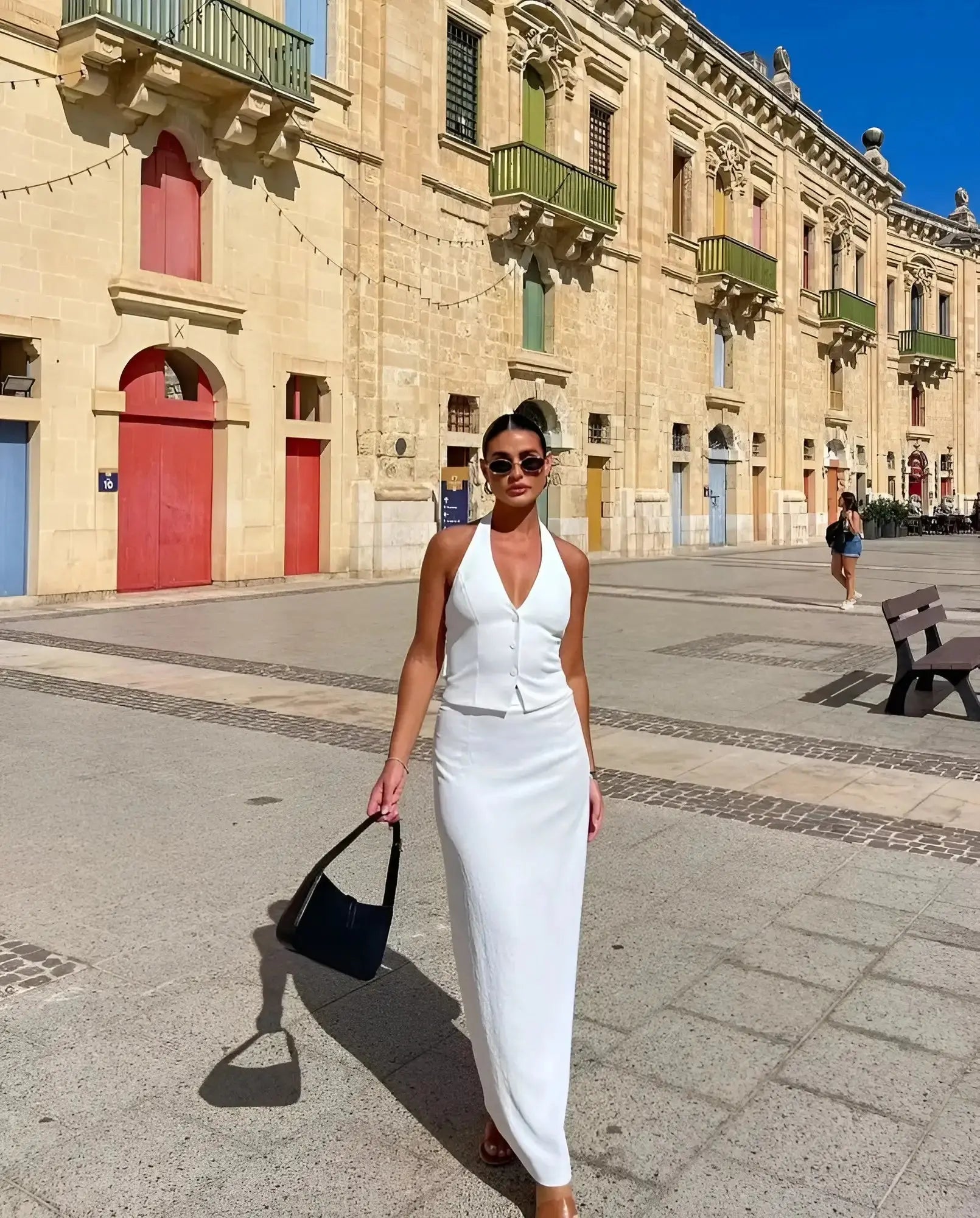 Chic Halter Tops And Slit Skirts GLR SHOPPING