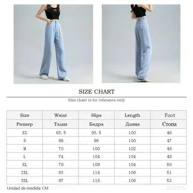 Women's Baggy Wide Leg Denim Pants GLR SHOPPING