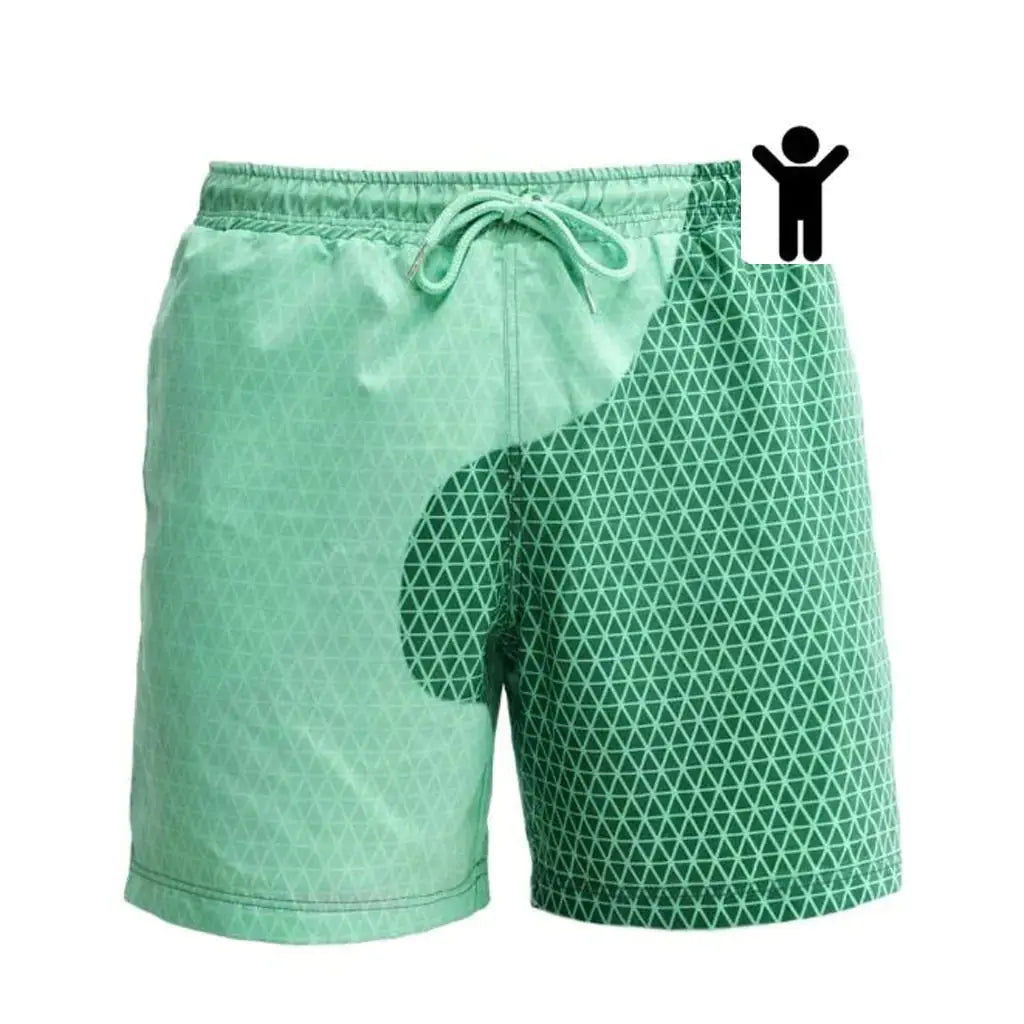 Children Encounter Water Change Color Beach Shorts Swim Trunks GLR SHOPPING