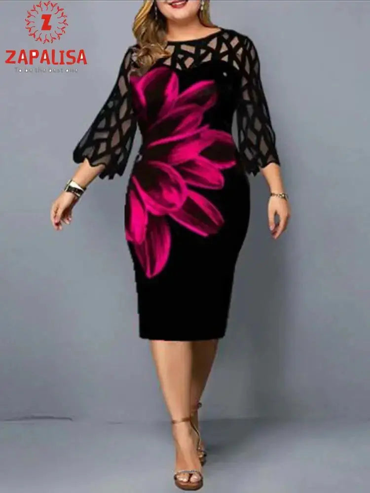 Elegant Plus Size Dress GLR SHOPPING