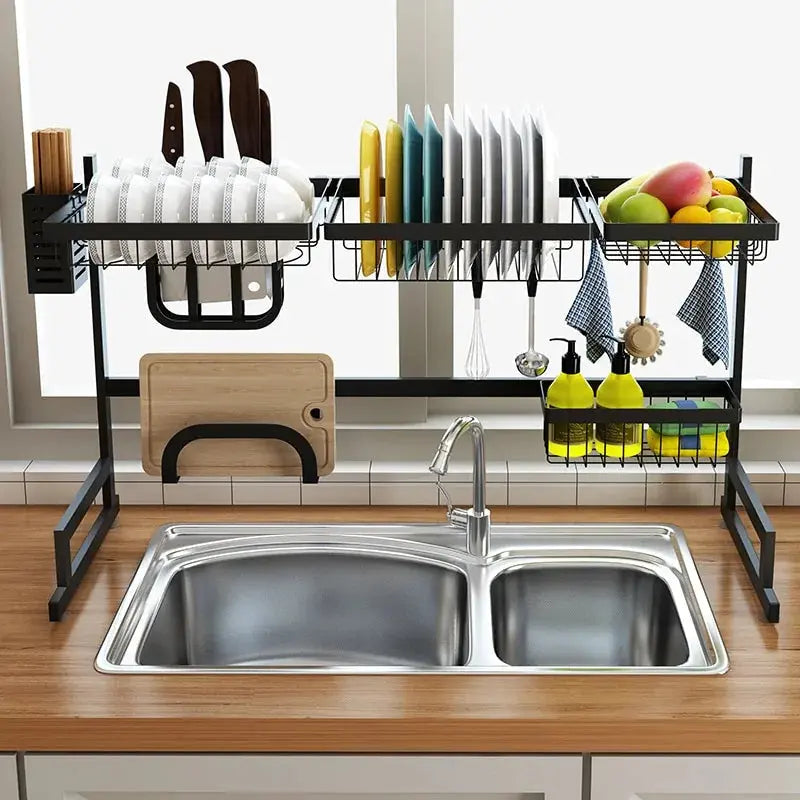 Stainless Steel U-shaped Kitchen Dish Rack GLR SHOPPING