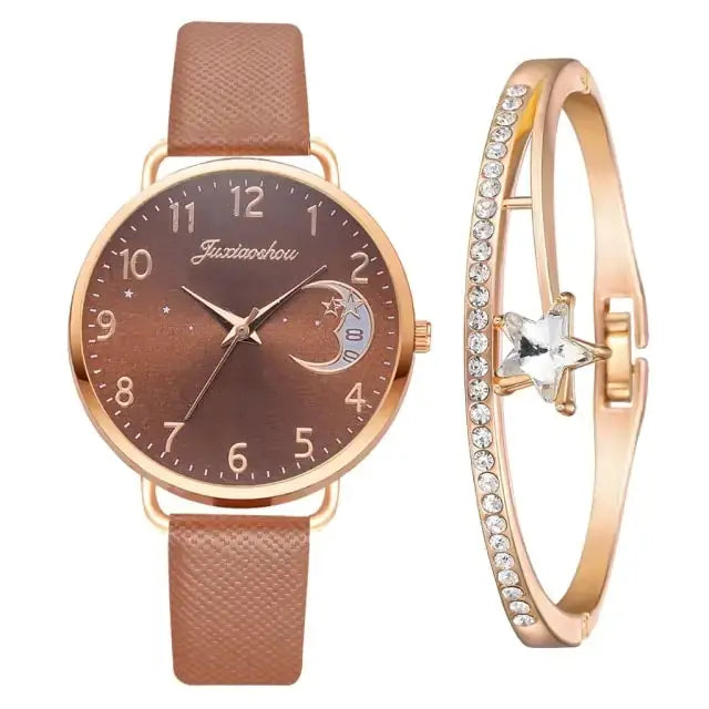 Moon Numbers Bracelet Watches Set GLR SHOPPING