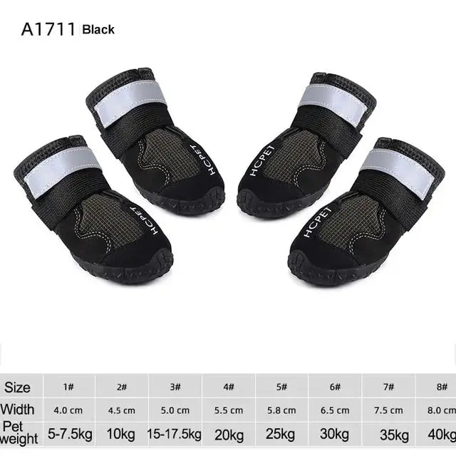 Waterproof Reflective Dog Boots GLR SHOPPING