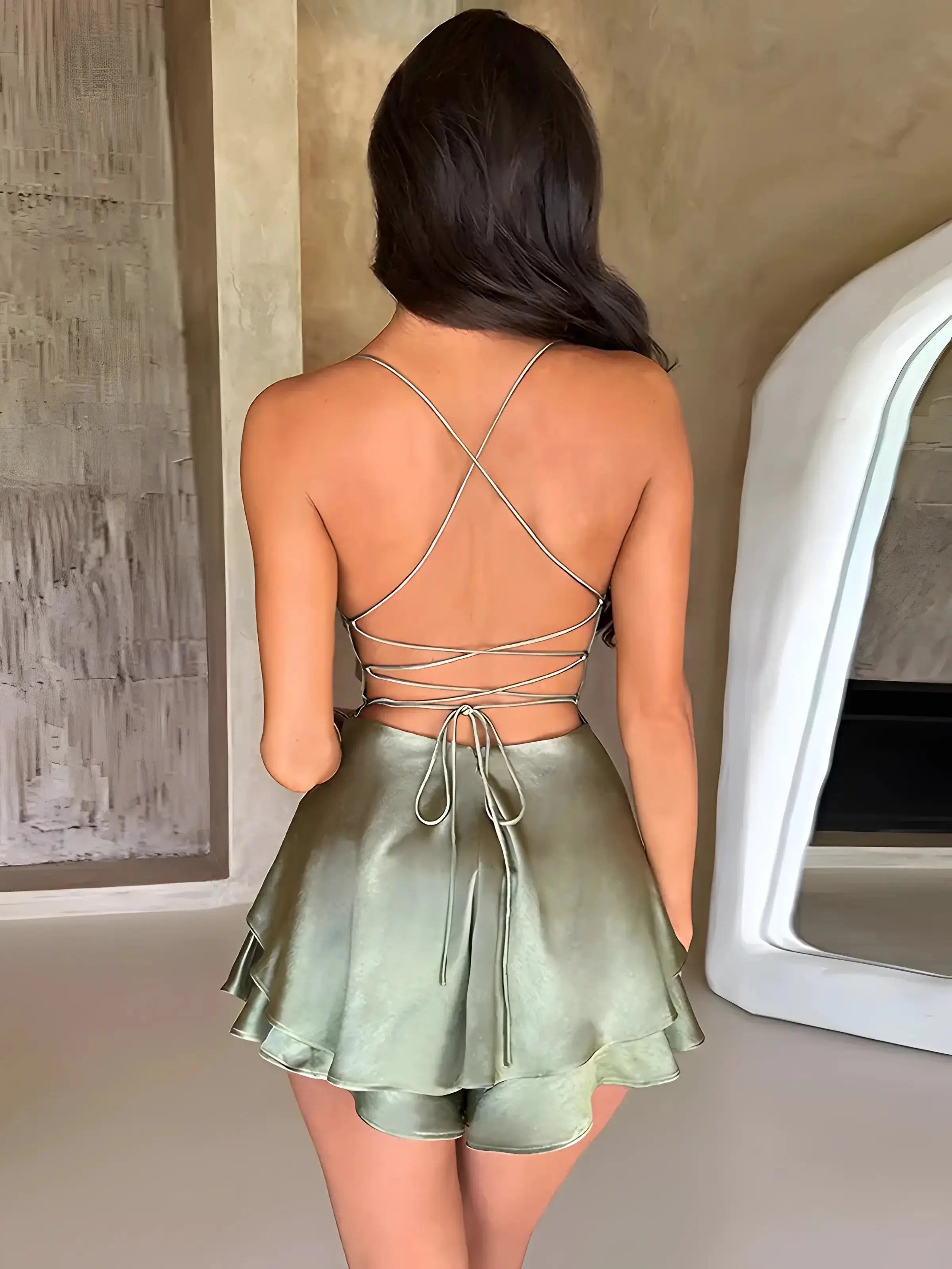 Mini Satin Cami Dress GLR SHOPPING
