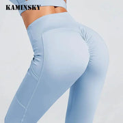 Kaminsky 6 Colors High Waist Women Leggings Solid Patchwork Casual Pants Push Up Jeggings Sexy Ladies Slim Fitness Leggings GLR SHOPPING