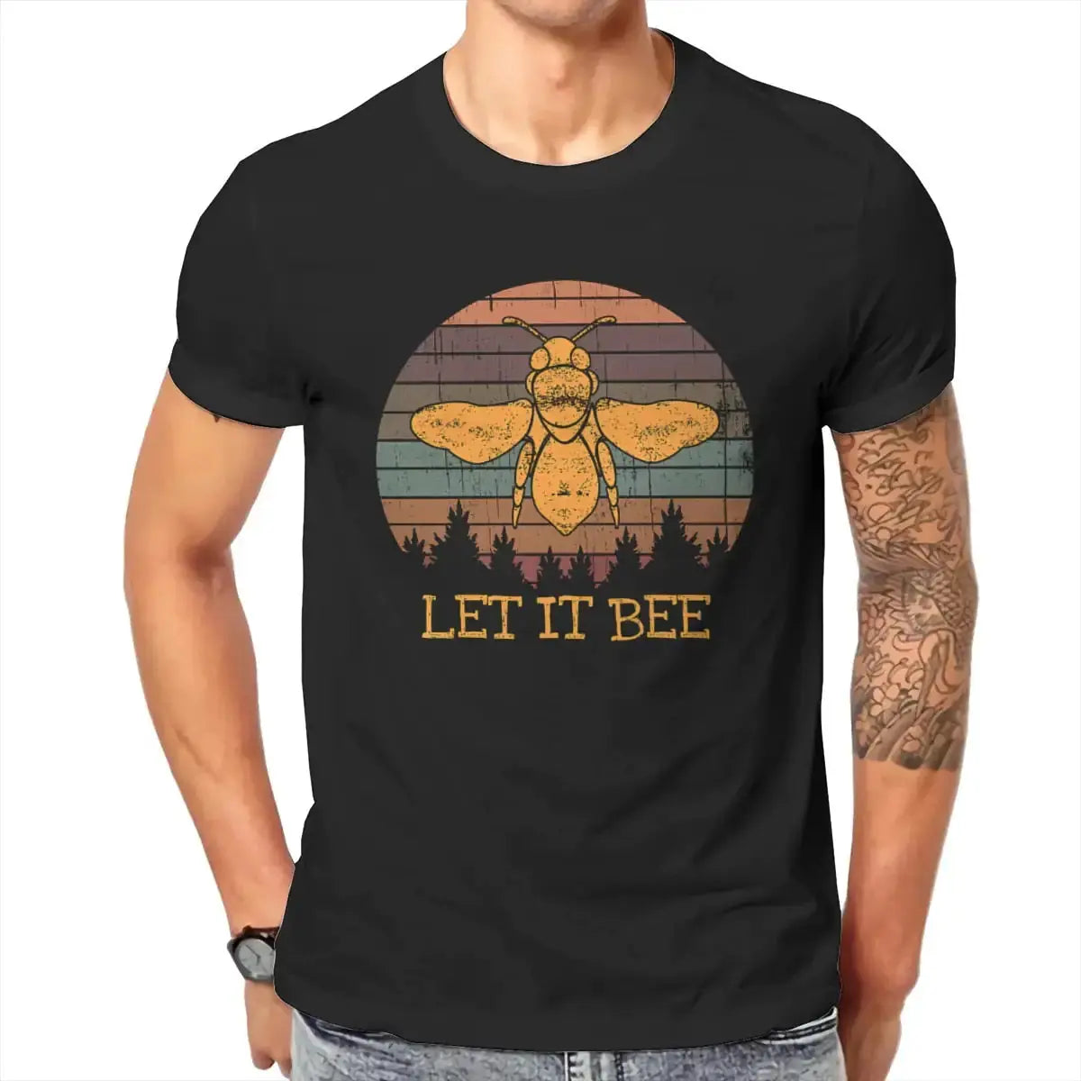 "Let It Bee" Print Men's T-Shirt GLR SHOPPING
