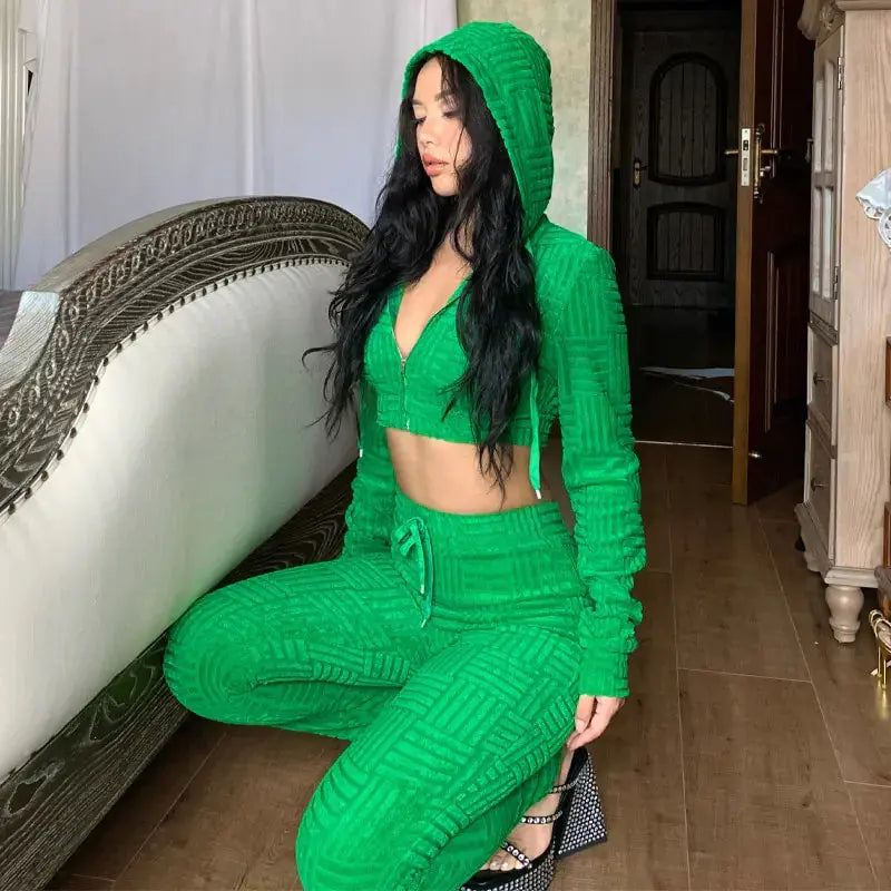 Waffle Tracksuit Set GLR SHOPPING