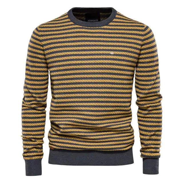 Spliced Cotton Men's Sweater GLR SHOPPING