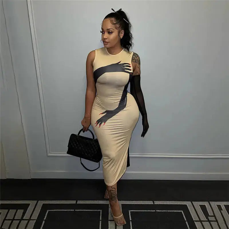 Sleeveless Midi Dress GLR SHOPPING