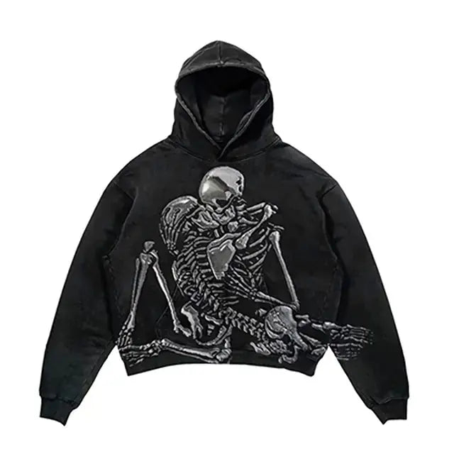 Streetwear Skull Print Hoodies GLR SHOPPING