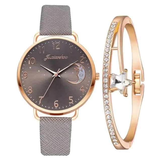 Moon Numbers Bracelet Watches Set GLR SHOPPING