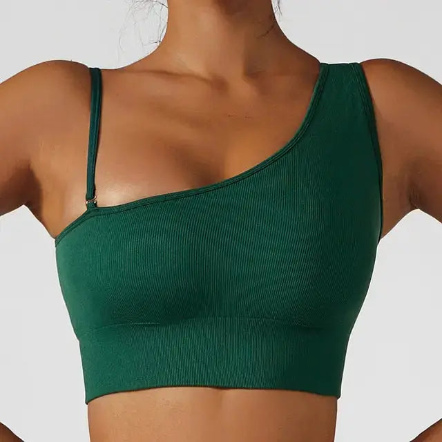 Summer Sexy Oblique Shoulder Yoga Clothes Tops GLR SHOPPING