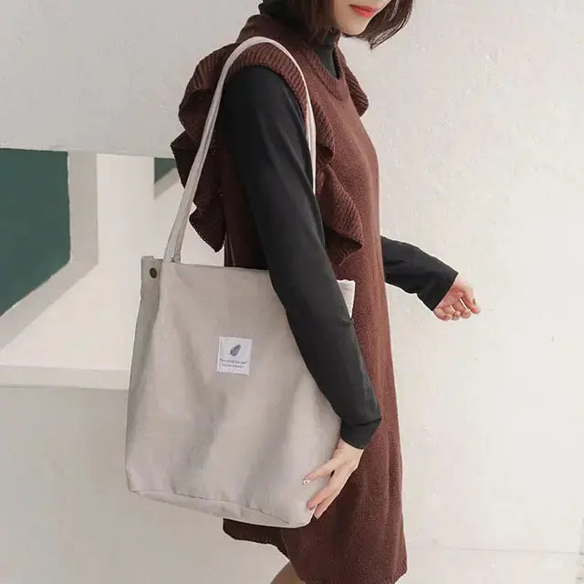 Women Corduroy Canvas Shoulder Bags - GLR SHOPPING