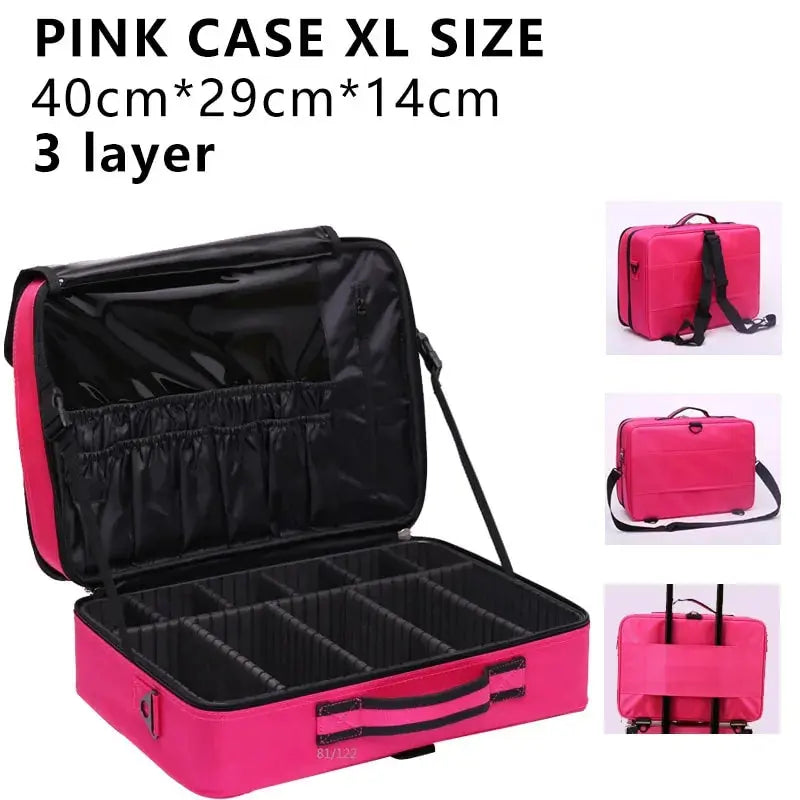 2019 Professional Toiletry Bag Cosmetic Bag Organizer Women Travel Make Up Cases Big Capacity Cosmetics Suitcases For Makeup X32 GLR SHOPPING