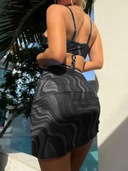 Tied Printed Three-Piece Swimsuit GLR SHOPPING