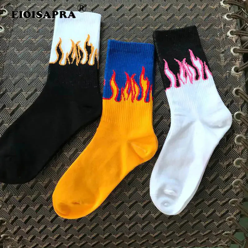 Contrast Flames Socks GLR SHOPPING