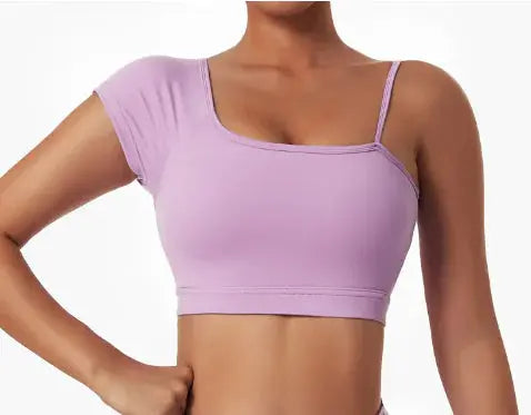 Summer Sexy Oblique Shoulder Yoga Clothes Tops GLR SHOPPING