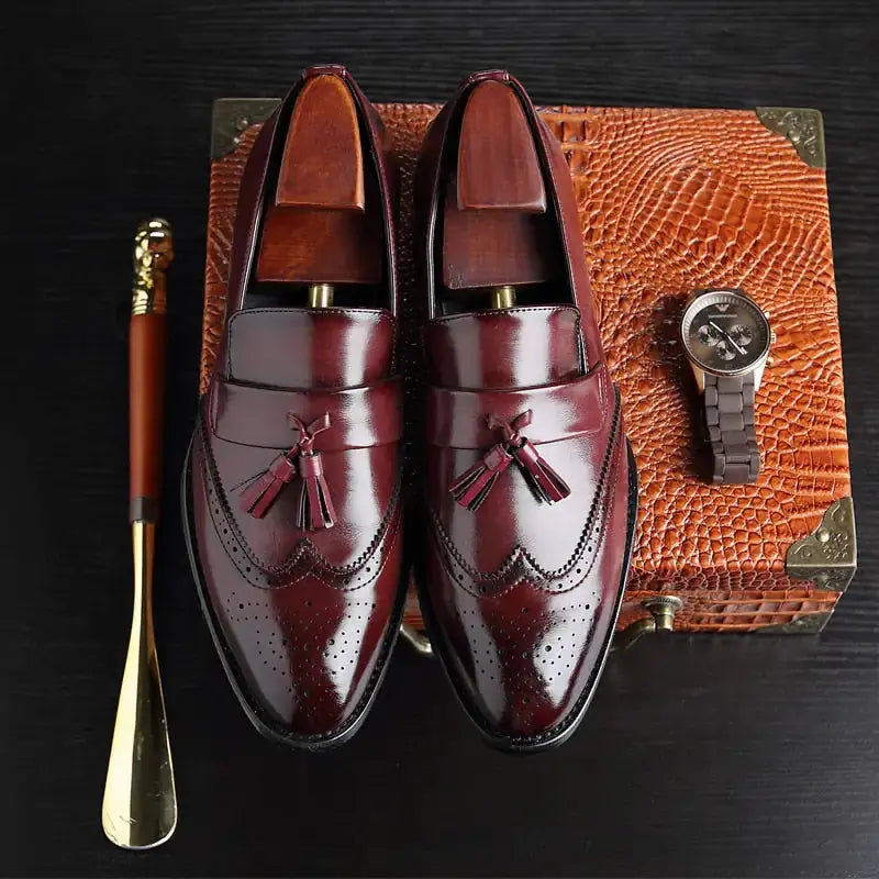 Classic Leather Tassel Loafers - GLR SHOPPING