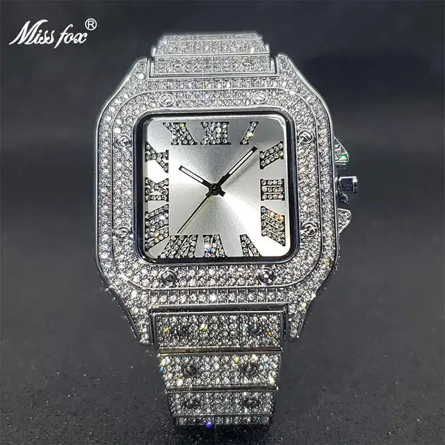 Ice Out Diamond Square Watch - GLR SHOPPING
