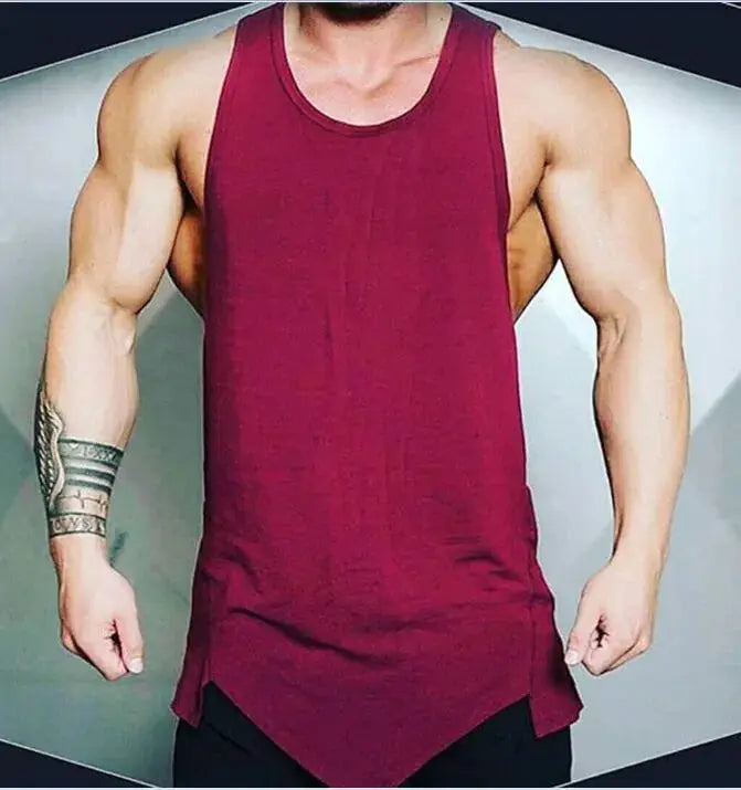 Men's Athletic Gym Fitness Tank Top - Solid Sleeveless Vest GLR SHOPPING