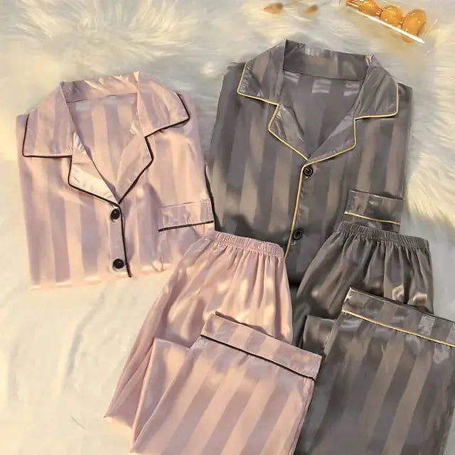 Couple Luxury Silk Pajamas Sets - GLR SHOPPING