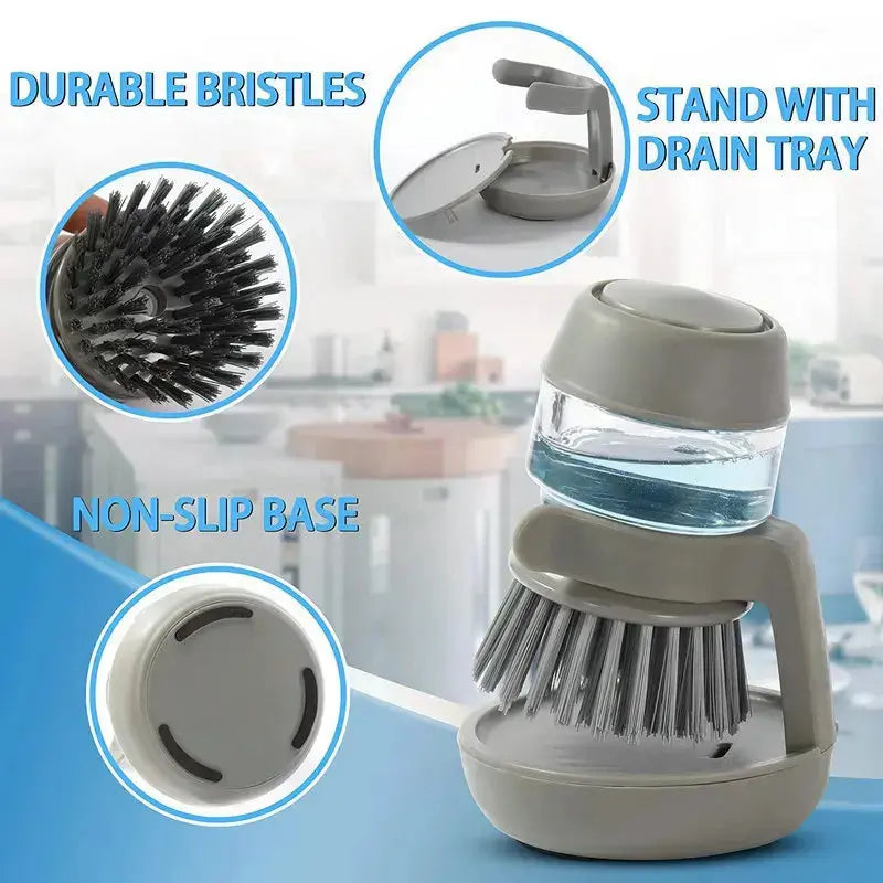 Dishwashing Brush with Soap Dispenser GLR SHOPPING