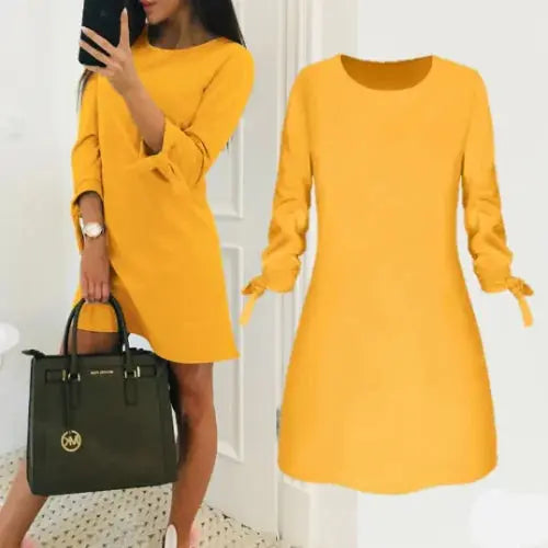 2019 New Release Elegant Summer Solid Color Dress GLR SHOPPING