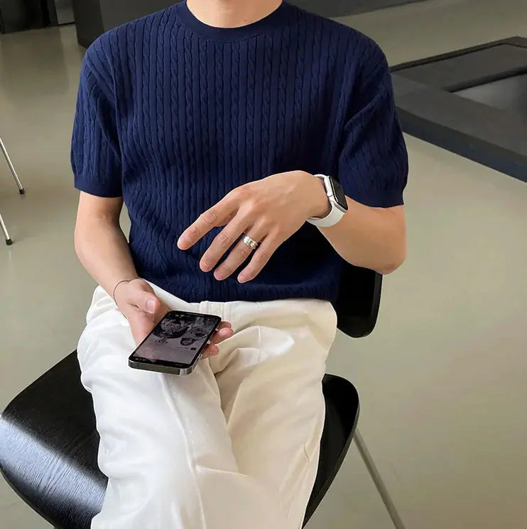 VG Knitted Twist Shirt GLR SHOPPING