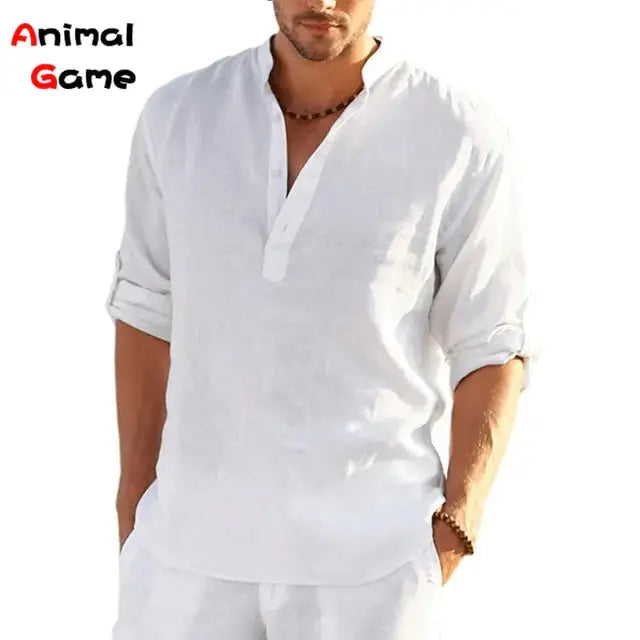 Linen Long Sleeve T-Shirt GLR SHOPPING