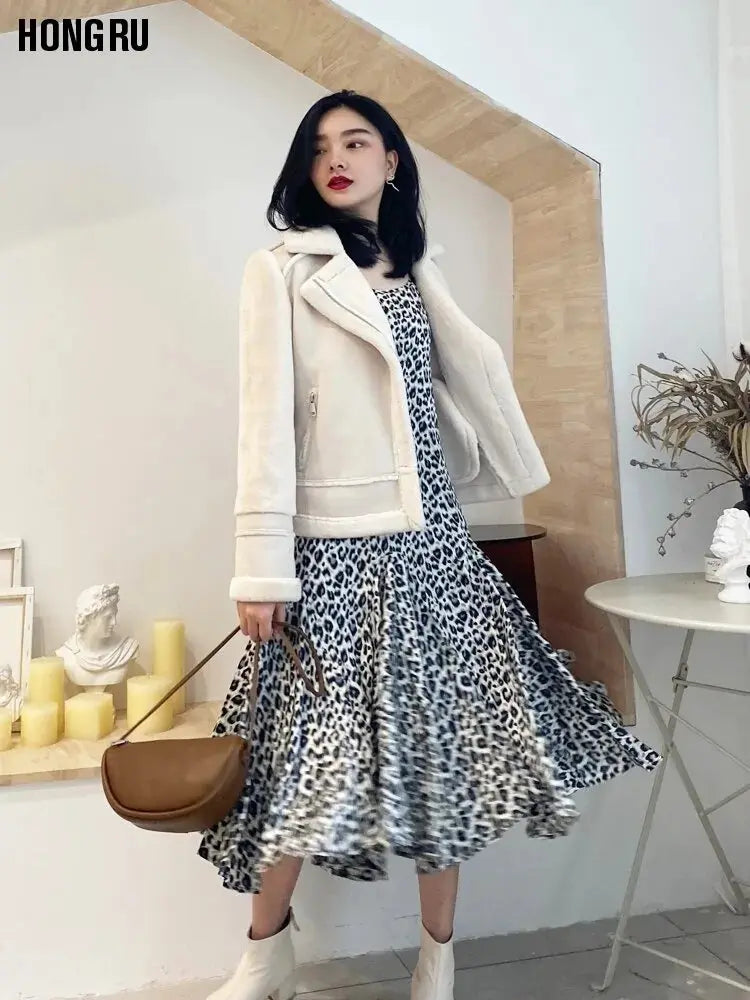 Women Fur Coat Winter Leather Jacket GLR SHOPPING