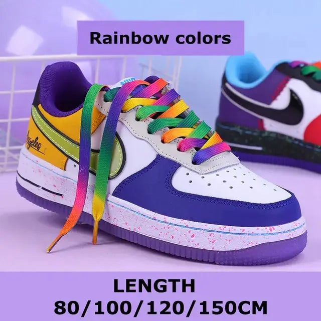 Rainbow Gradient Flat Shoelaces Pair GLR SHOPPING