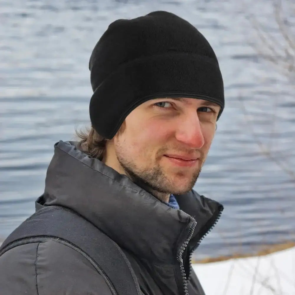 Warm Fleece Beanie with Earwarmer GLR SHOPPING