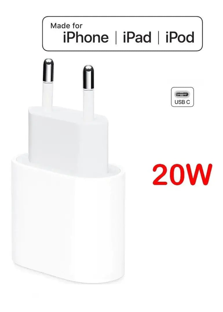 20W USB-C Power Adapter and Cord for iPhone GLR SHOPPING