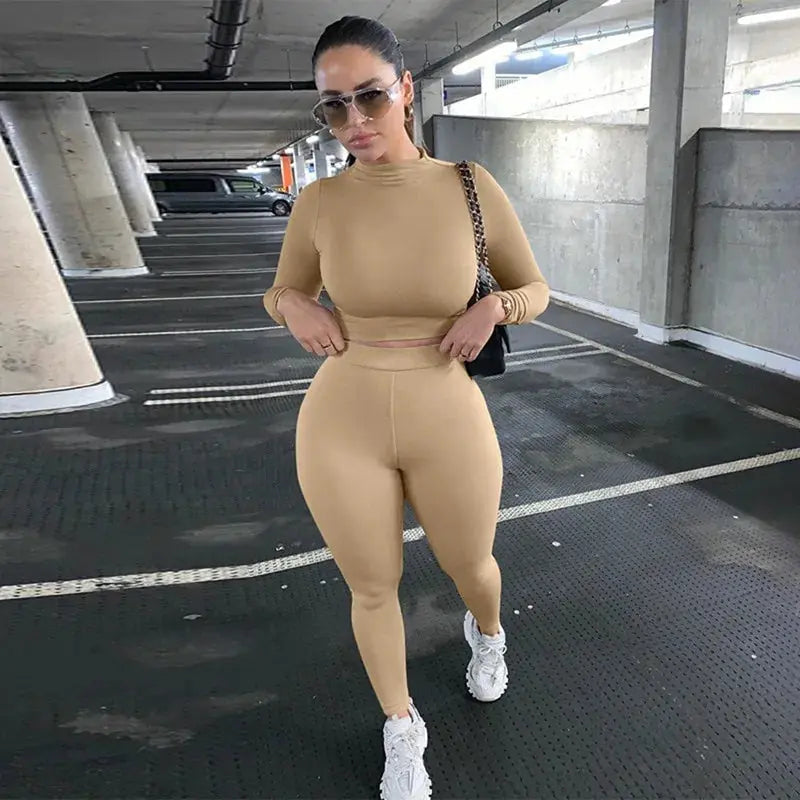 Women Sport Fitness 2 Two Piece Set Tracksuit GLR SHOPPING