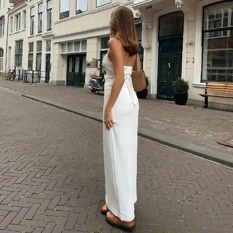 Chic Halter Tops And Slit Skirts GLR SHOPPING