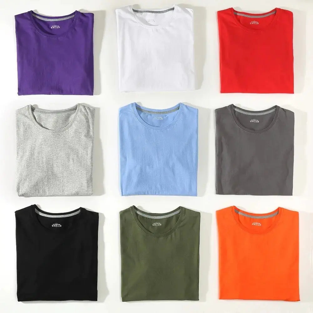 Plain Colored Short Sleeve Tees GLR SHOPPING