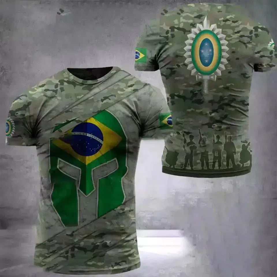 Camisetas Masculinas Estampadas em 3D GLR SHOPPING