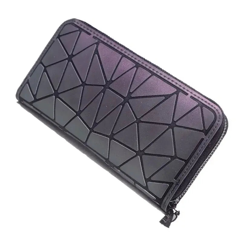 Slim Thin Women Purses Long Clutch Wallets Geometric Luminous Money Bag GLR SHOPPING