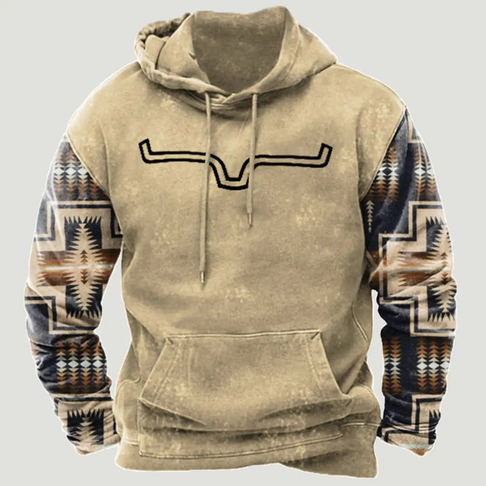 Western Aztec Patchwork Hoodie GLR SHOPPING