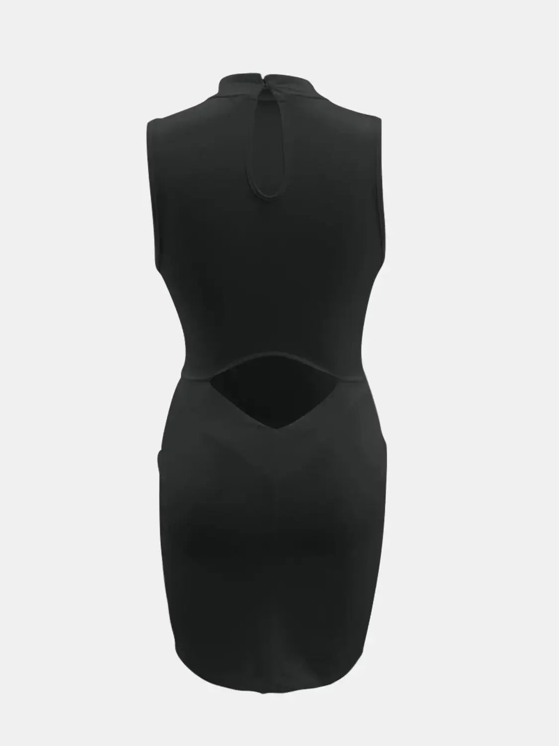 Cutout Mock Neck Sleeveless Dress GLR SHOPPING