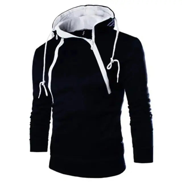Men's High Neck  Hooded Pullovers - GLR SHOPPING