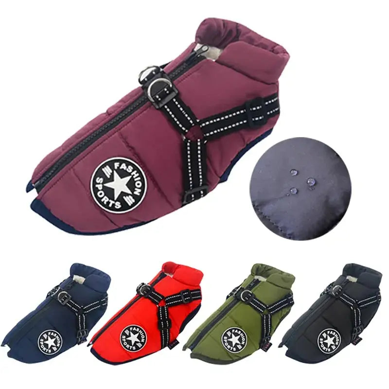 Pet Dog jacket With Harness GLR SHOPPING