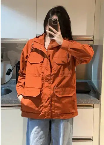 Orange Lightweight Jacket - GLR SHOPPING