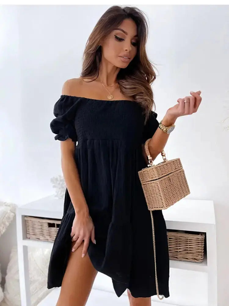 Queen Plain Short Dress GLR SHOPPING