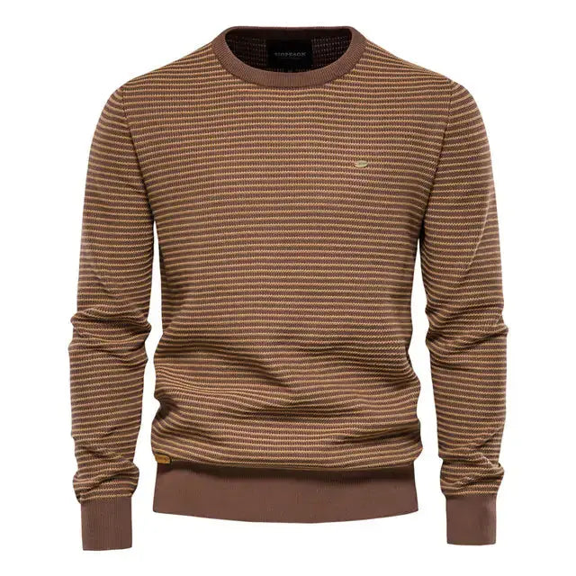 Spliced Cotton Men's Sweater GLR SHOPPING