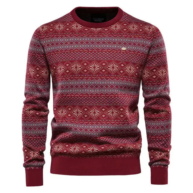Spliced Cotton Men's Sweater GLR SHOPPING