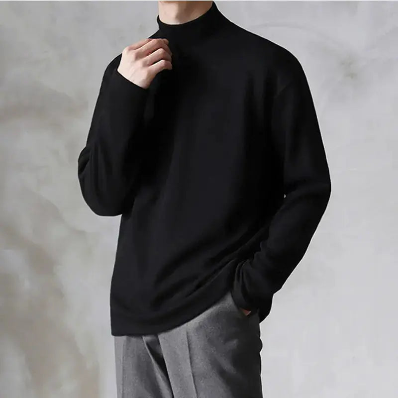 Casual Velvet Turtleneck Men Loose Sweater GLR SHOPPING